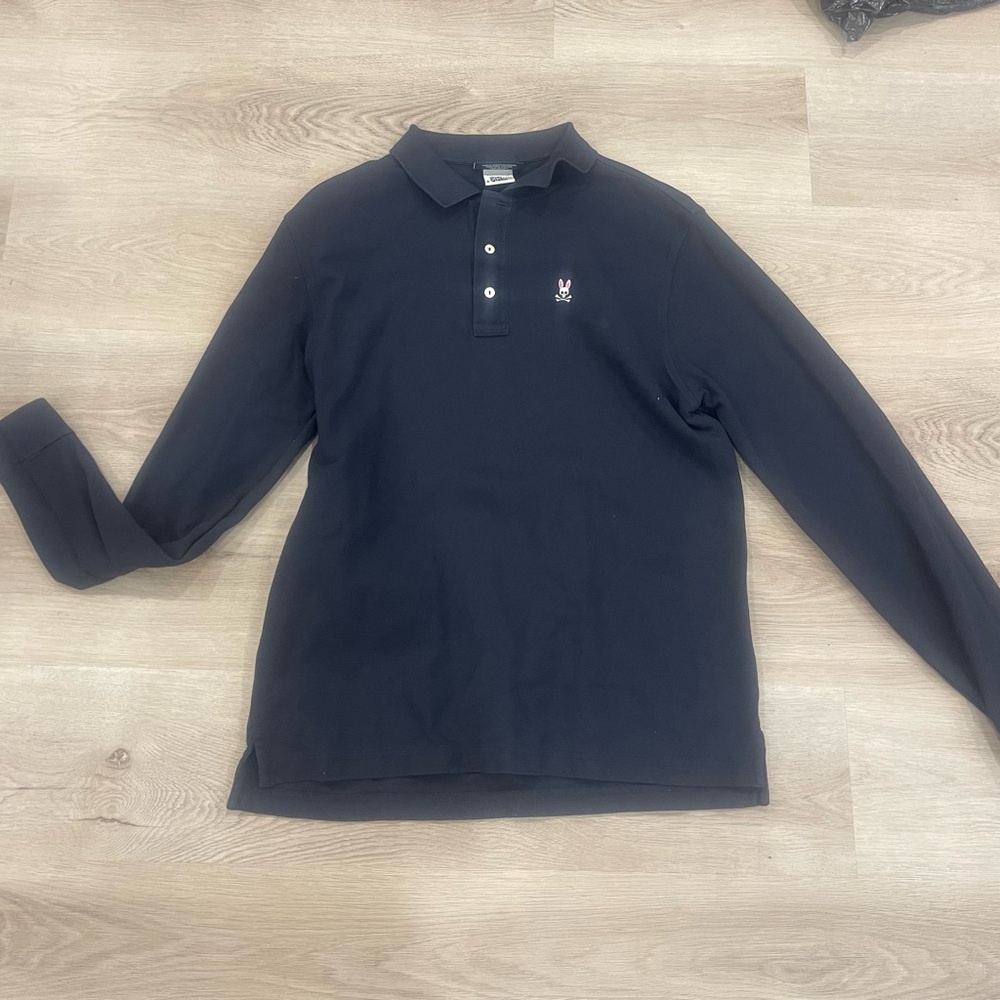 Psycho Bunny size 6, Cozy Men's Long Sleeve Polo Top